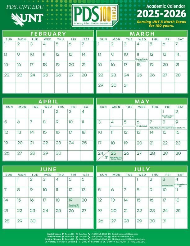 Unt Academic Calendar Fall 2026
