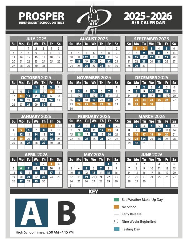 Prosper Isd Calendar 26 27