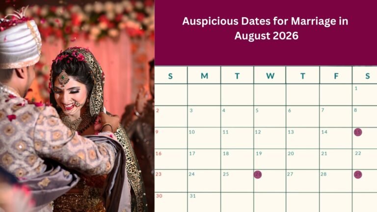 Auspicious Days In August 2026