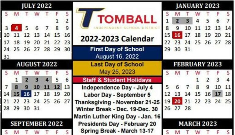 Tomball Isd Calendar 26 27
