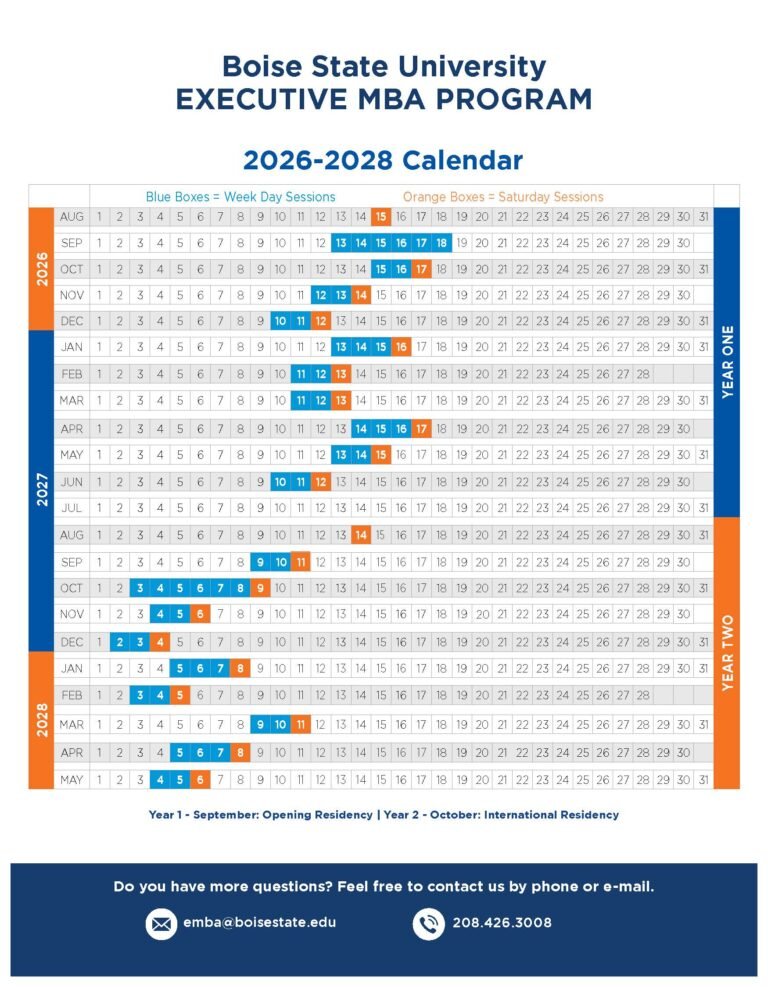 Boise State Fall 2026 Calendar