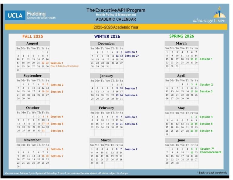 Ucla Academic Calendar 2026 27
