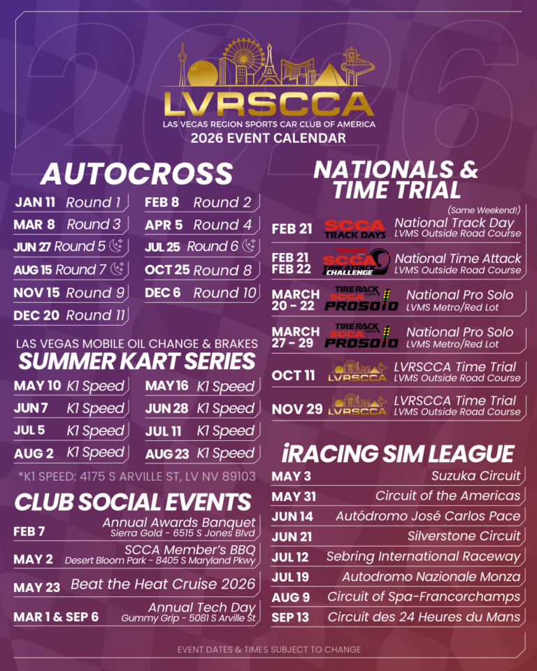Las Vegas Events Calendar 2026