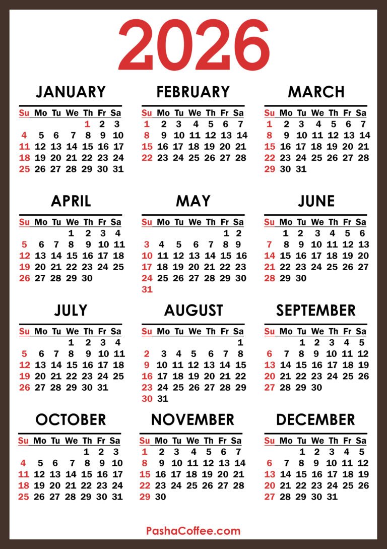 2026 Calendar Printable Pdf Free Download