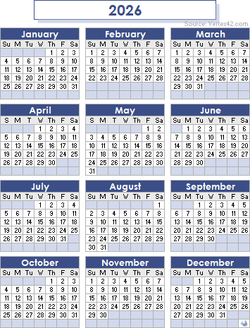 General Blue December 2026 Calendar