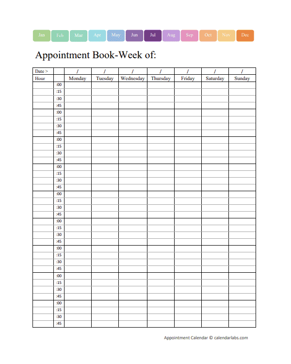 Free Printable Weekly Calendar 2026