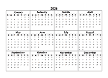 Free Printable Pocket Calendar 2026