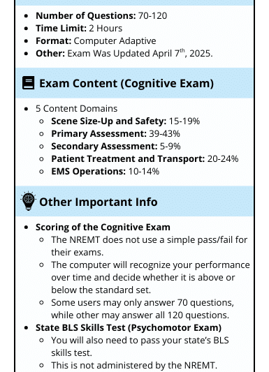 Nremt Cognitive Exam Practice Tests For Emt Certification