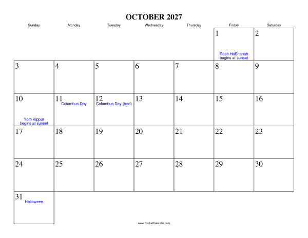 Master Your Schedule with the October Calendar 2027: Essential Planning Guide