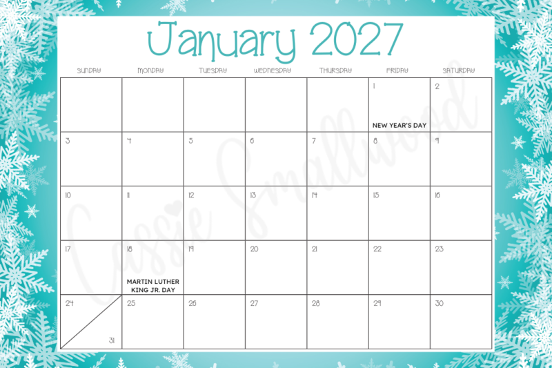 Master Your Schedule with 2027 January Calendars: Essential Planning Insights
