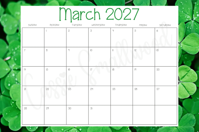 March 2027 Calendar Print: Plan Your Month with Ease and Style