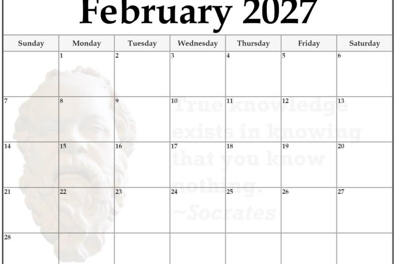 Unlock Your Productivity with the Febuary Calendar 2027 – Plan Smart Now!