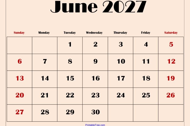 June 2027 Printable Calendar: Your Ultimate Planning Companion