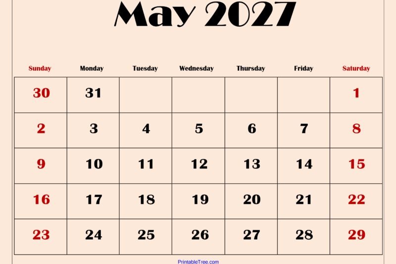 May 2027 Calendar With Holidays: Plan Your Month Efficiently