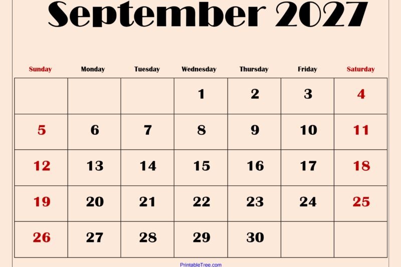 Master Your Schedule with the Ultimate Calendar September 2027 Guide