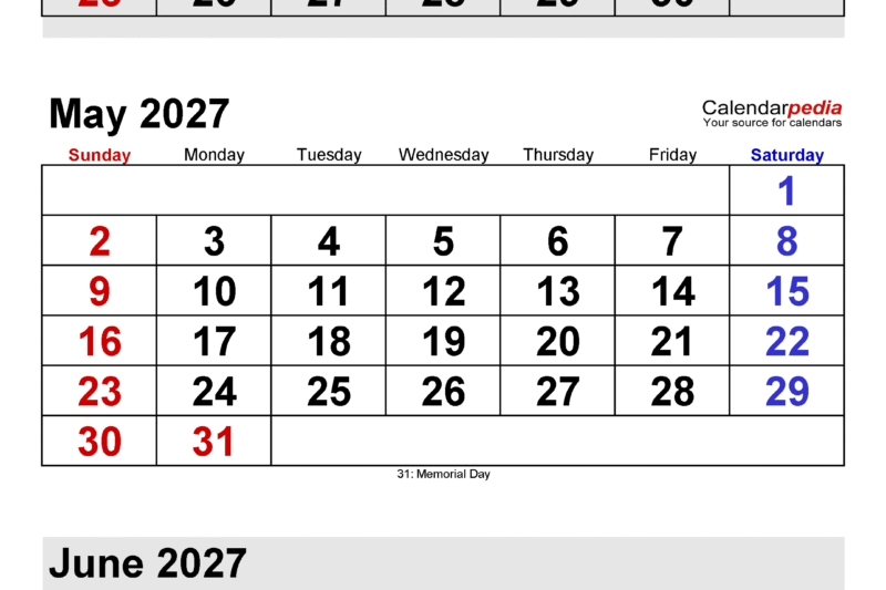 Master Your Time with the May June 2027 Calendar: Essential Planning Tips