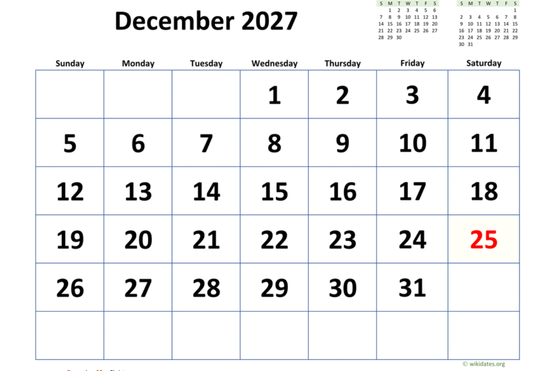 Master Your Time with the Decemberr 2027 Calendar: Ultimate Planning Guide