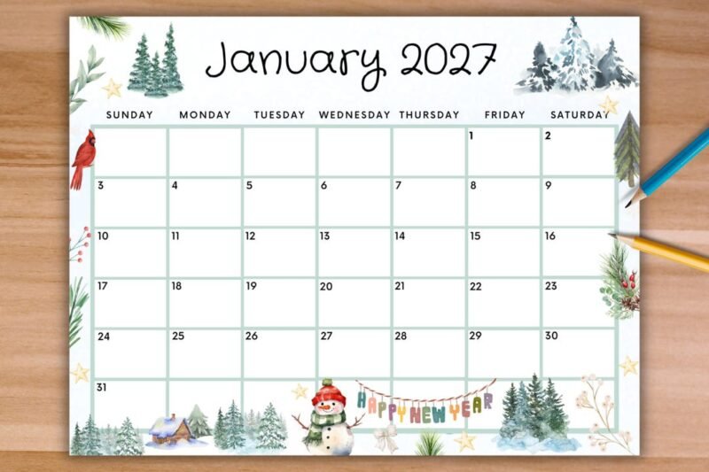 Master Your Schedule with Calendars For January 2027: Plan Smart, Achieve More
