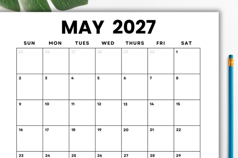 Get Organized with Your Printable May 2027 Calendar: Ultimate Planning Guide