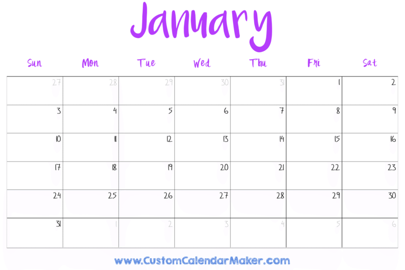 January 2027 Print Calendar: Your Ultimate Guide to Planning & Productivity