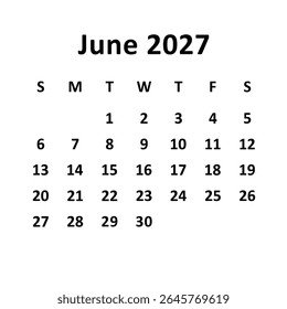 Effortless Planning with Print Calendar June 2027: Your Ultimate Guide