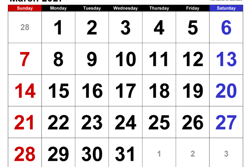 Master Your Schedule with the Ultimate Calendar Mar 2027 Guide
