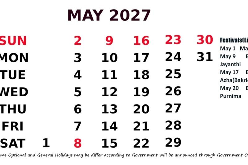 Master Your Schedule with Mays Calendar 2027: Essential Planning Guide