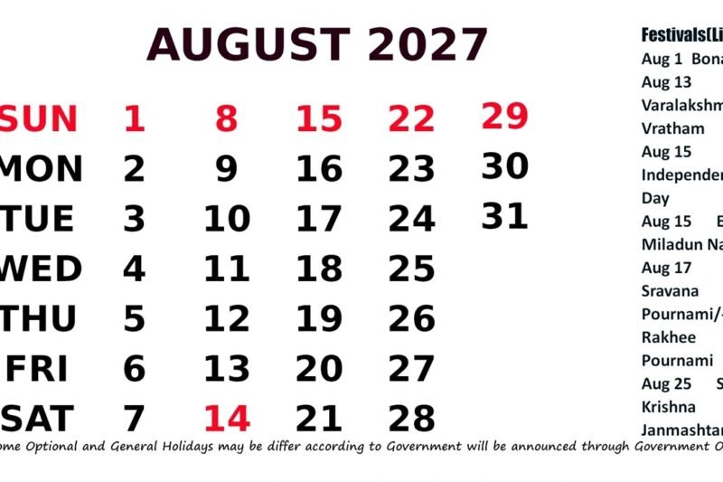 Master Your Schedule with the Aug Calendar 2027: Essential Guide & Planning Tips
