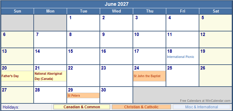 Master Your Time with the June 2027 Calendar With Holidays | Ultimate Planner