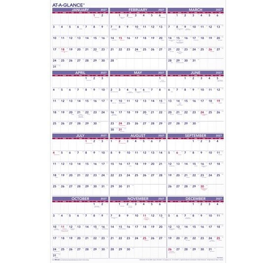 At A Glance 2027 Wall Calendar