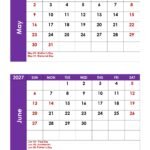 May And June 2027 Calendar 7 May and June 2027 Calendar with Holidays 1
