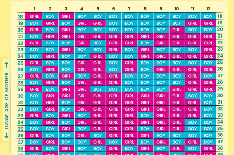 Chinese Gender Calendar 2027