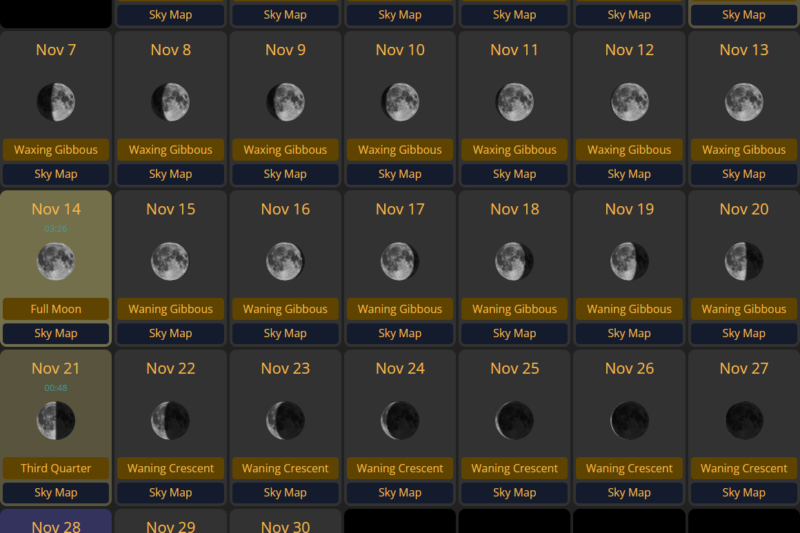Full Moon November 2027