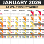 Disney Busy Calendar 2027 11 January 2026 best days