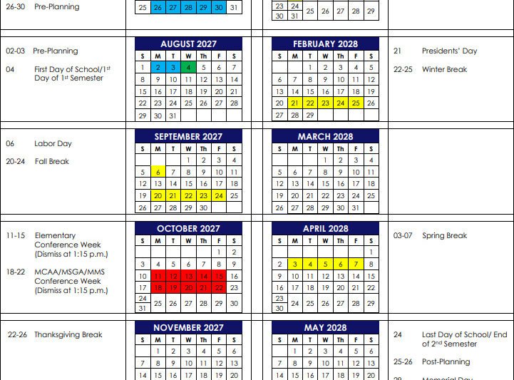 Spring Break 2027 Dates