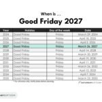 Good Friday 2027 Date 7 When is Good Friday 2027 SaturdayGift 1