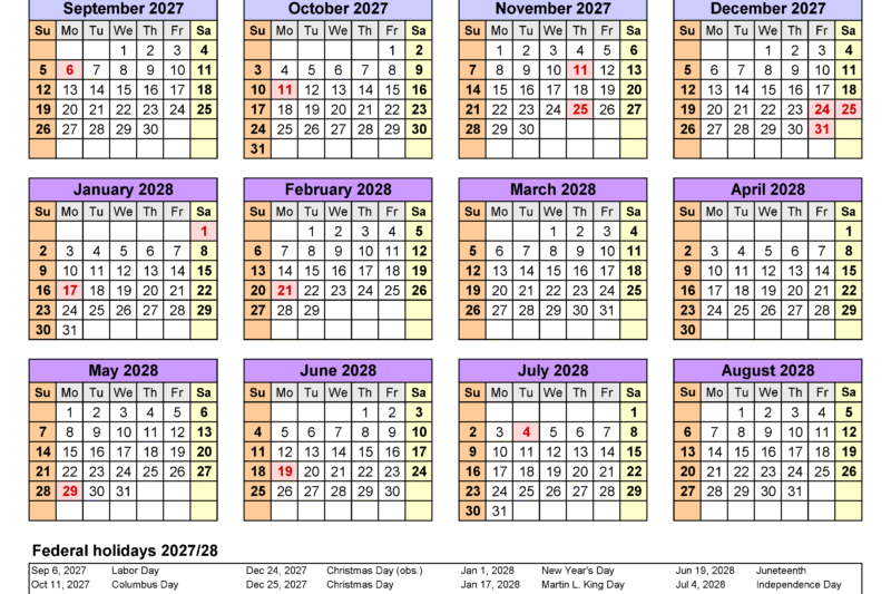 Yale Academic Calendar 2027 28