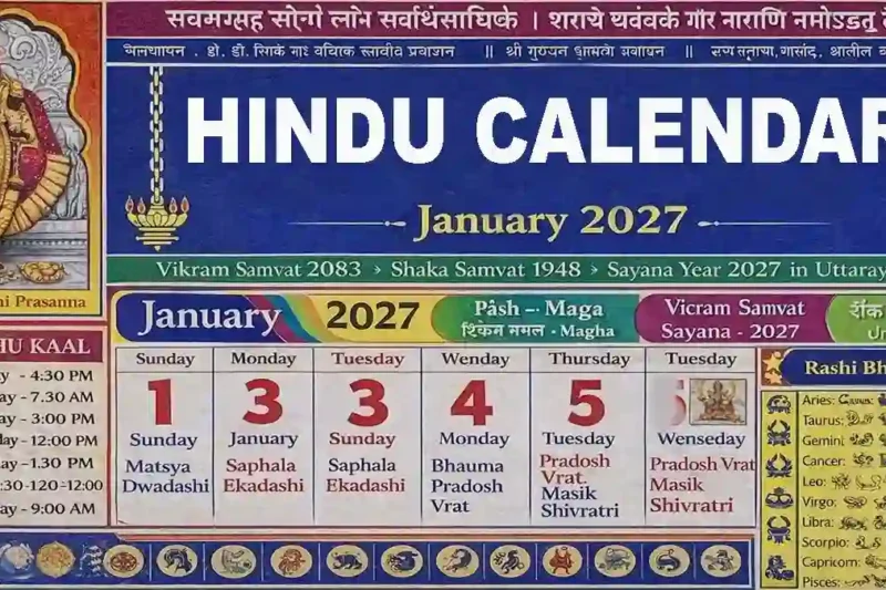 Veda Temple Calendar 2027
