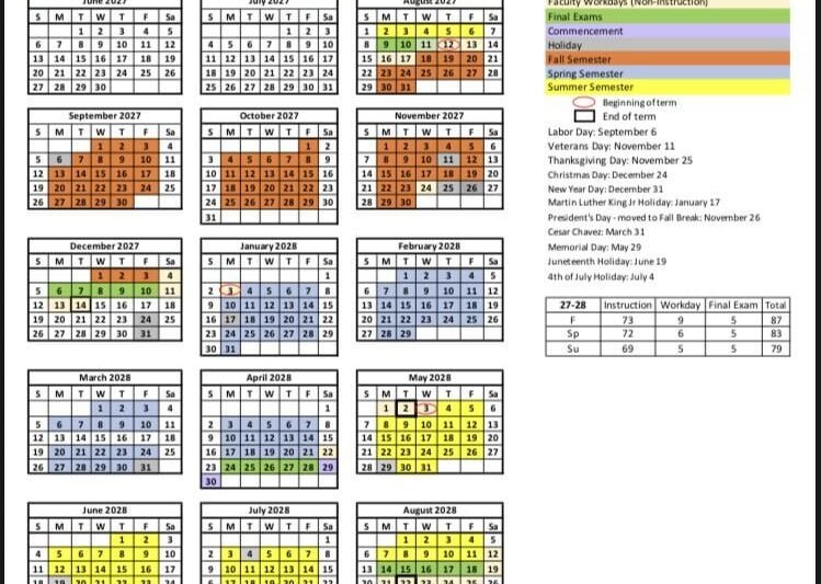 Cal Poly Academic Calendar 2027 28