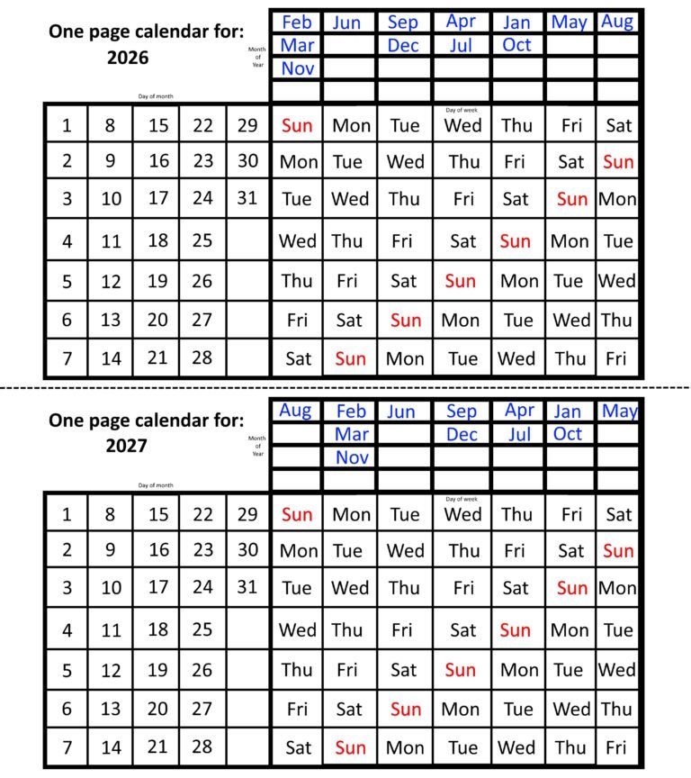 Calendar Years That Match 2026