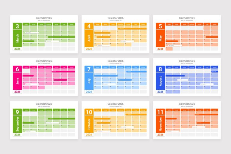 Google Slides Calendar Template 2026