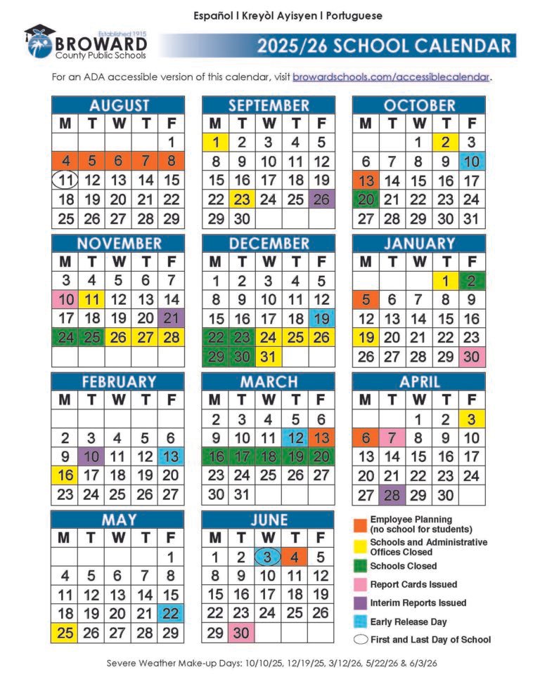 Broward Schools Calendar 2026 27