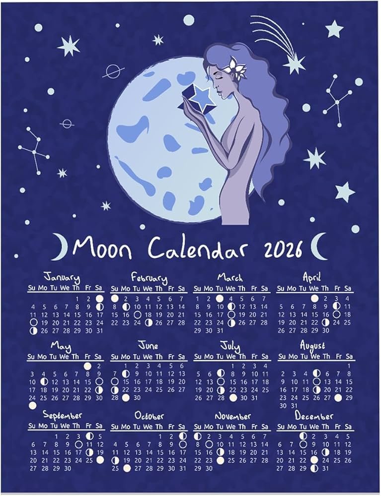 Moon Phase Calendar For 2026