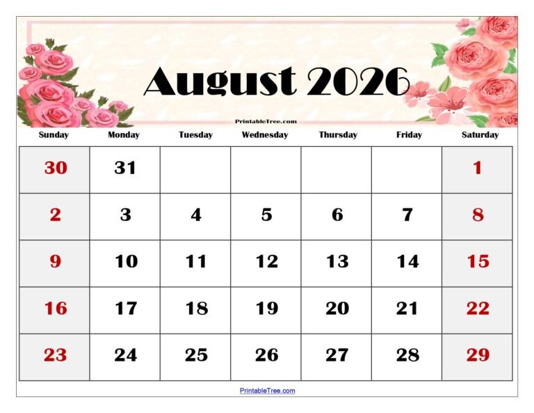 August 2026 Calendar With Holidays Philippines
