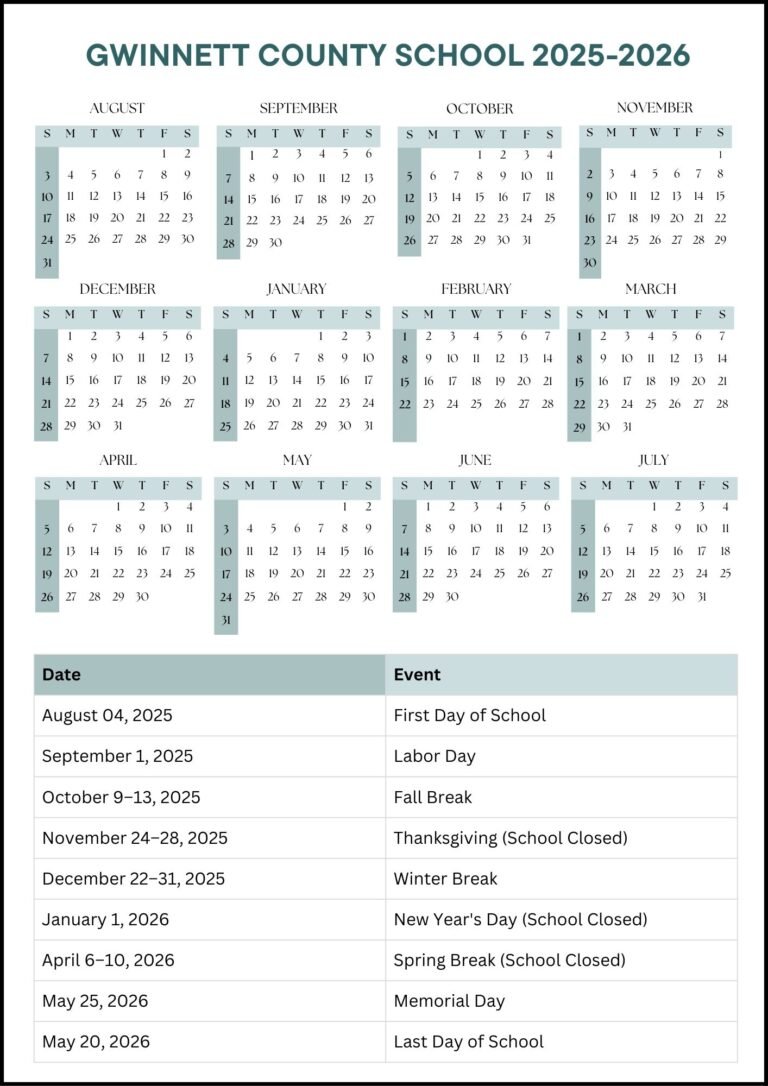 Gwinnett Tech Fall 2026 Calendar