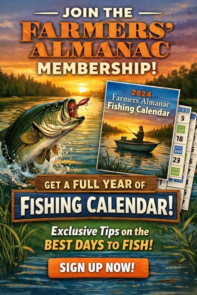 Farmers Almanac Fishing Calendar 2026
