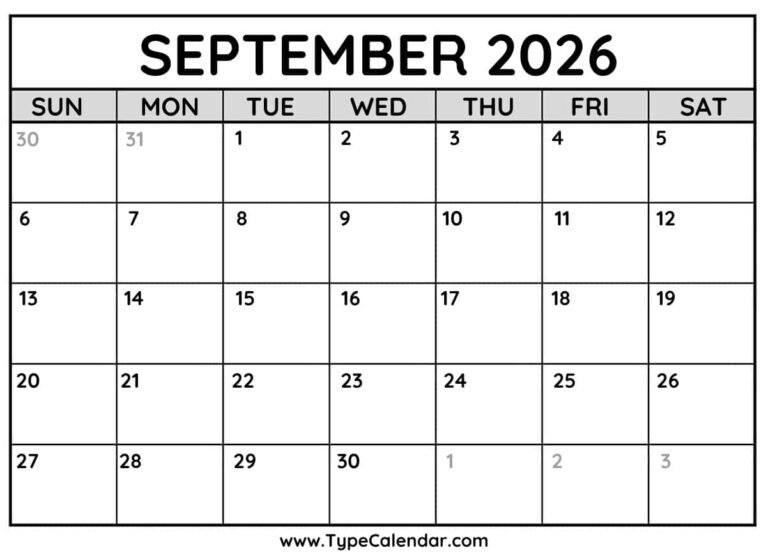 General Blue September 2026 Calendar