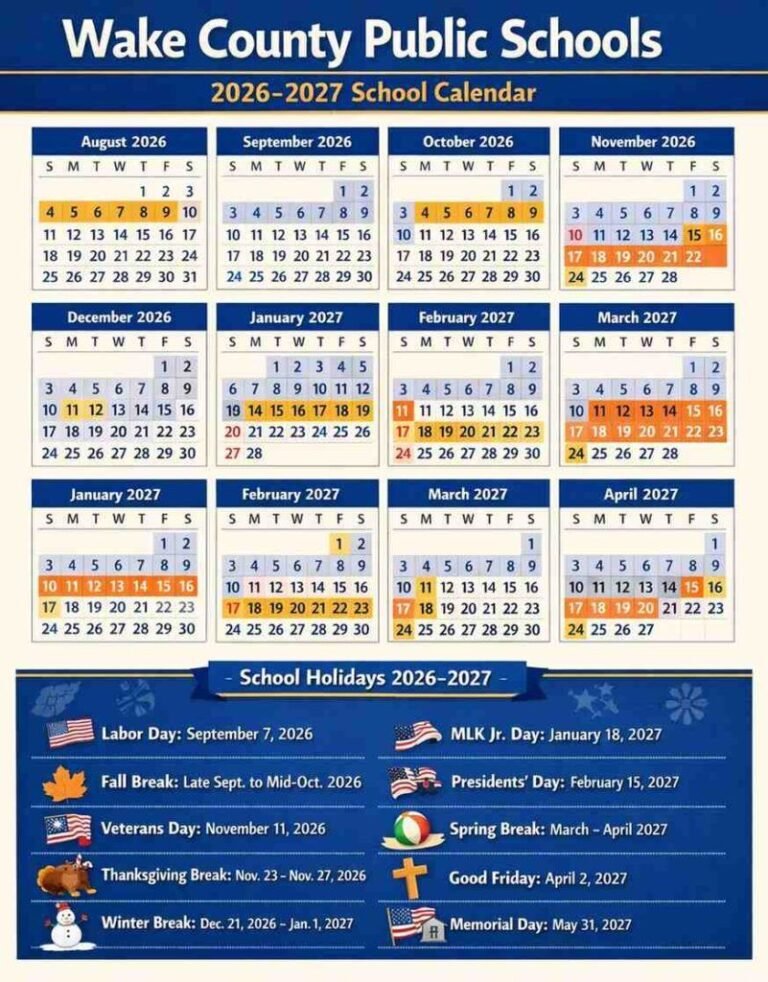 Wcpss Traditional Calendar 26 27