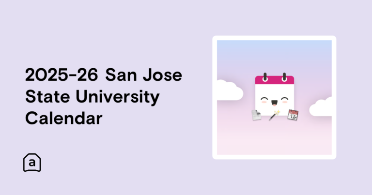 San Jose State Calendar 2026