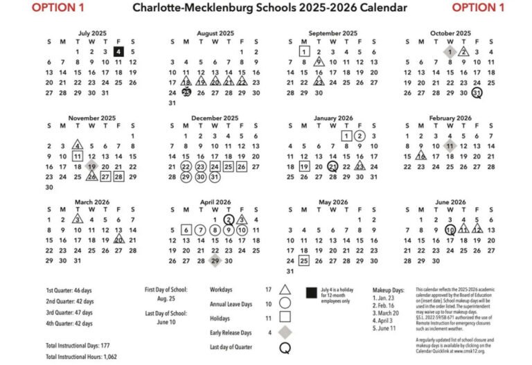 Cms Schools Calendar 26 27
